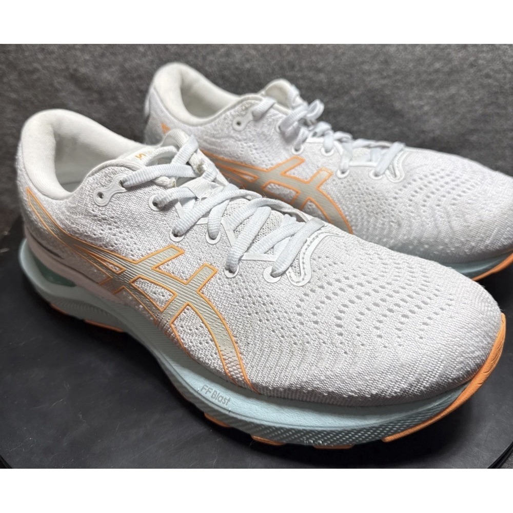 ASICS Gel Cumulus 24 Women's Running Shoes 1012B206 WhiteOrange Teal SZ 9.5